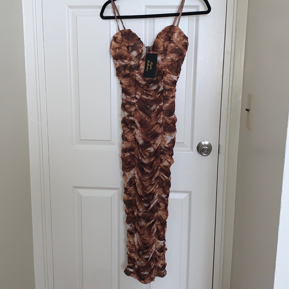 Animal print Dress | fitted stretch | underwire busy area | adjustable straps